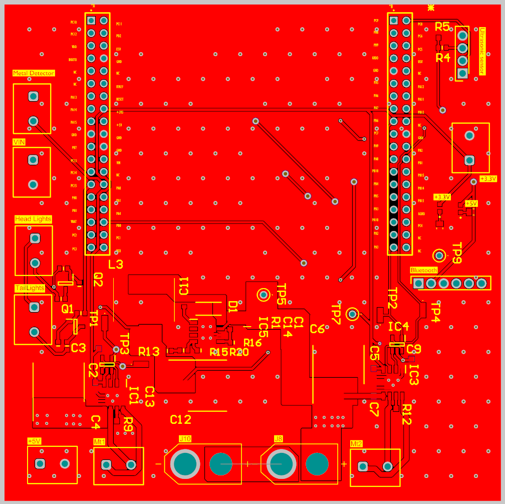 Layer 1 of the PCB